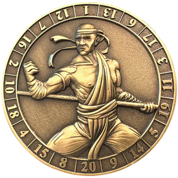 GOLIATH DICE COIN - D20 MALE HUMAN MONK