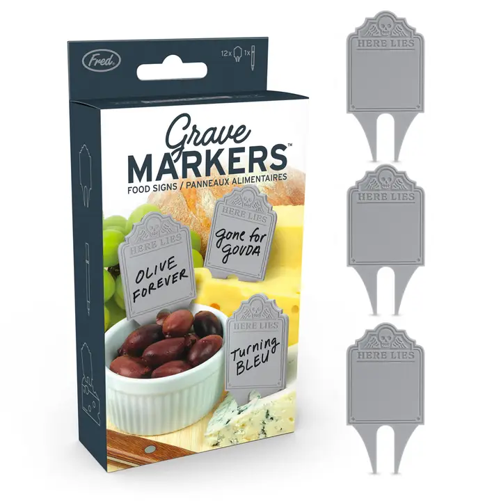 GRAVE MARKERS FOOD SIGNS