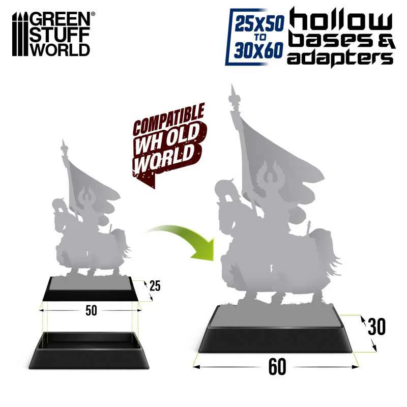 GSW 30MM X 60MM HOLLOW SQUARE BASES - Image 2