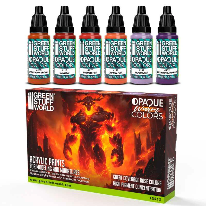 GSW OPAQUE WARM COLORS PAINT SET