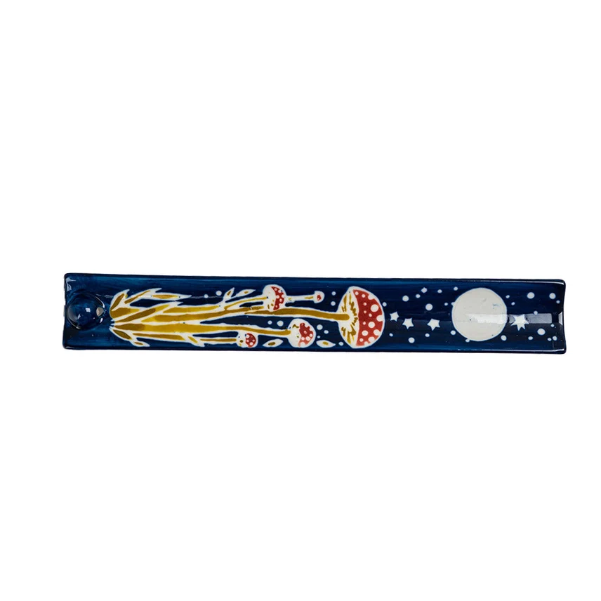 HAND PAINTED TOADSTOOL CERAMIC INCENSE HOLDER - Image 2
