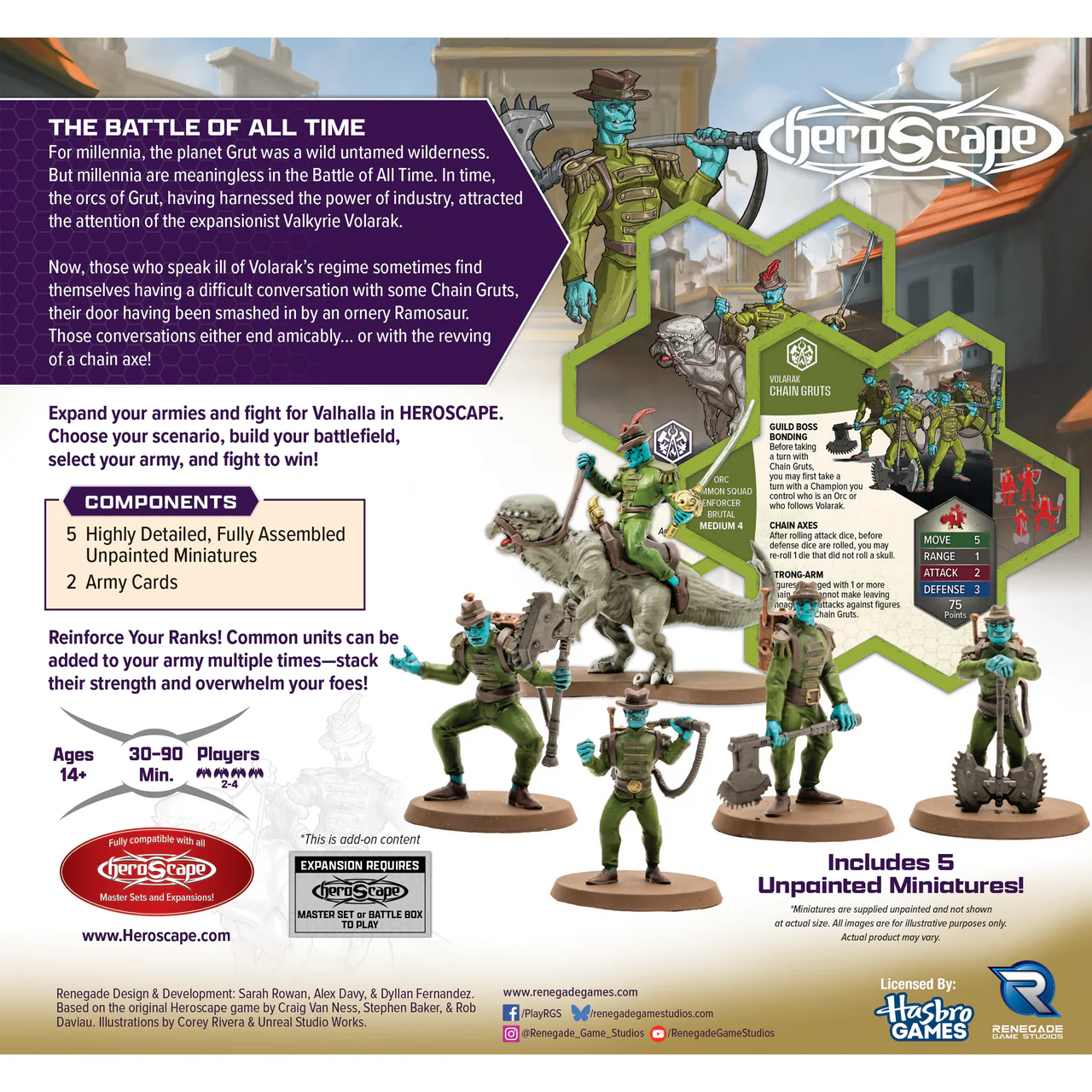 HEROSCAPE GATHERING STORM CHAIN GRUTS & RAMOSAUR RIDER - Image 2