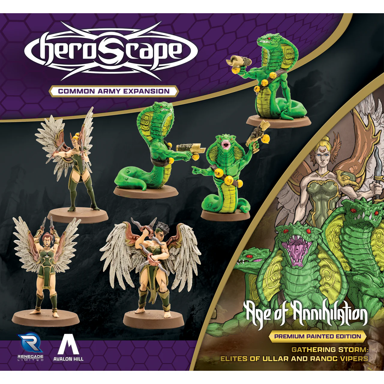 HEROSCAPE GATHERING STORM PREMIUM PAINTED EDITION ELITES OF ULLAR & RANOC VIPERS