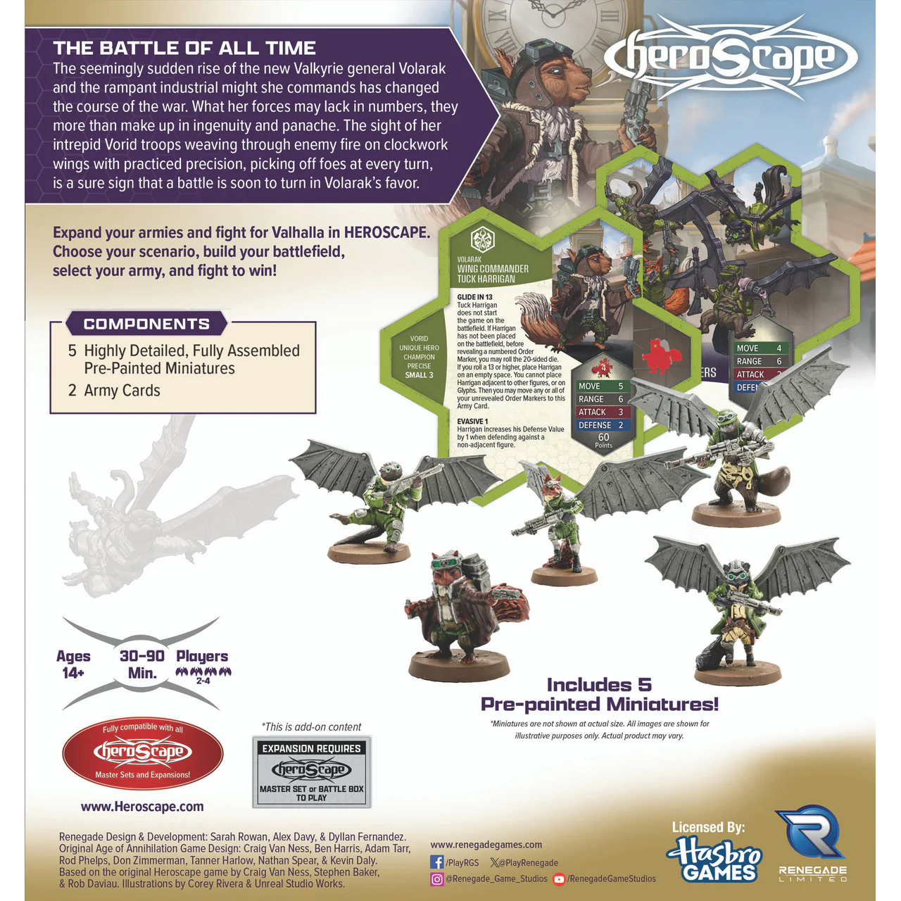 HEROSCAPE RISING TIDE - WING COMMANDER TUCK HARRIGAN & VORID GLIDESTRIKERS PREMIUM PAINTED EDITION - Image 2