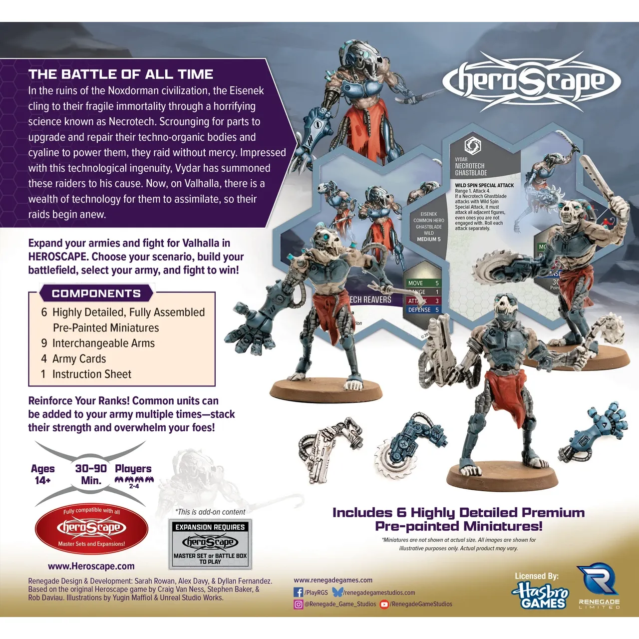 HEROSCAPE THORMUN'S THUNDER PREMIUM PAINTED EDITION UPGRADED NECROTECH REAVERS - Image 2