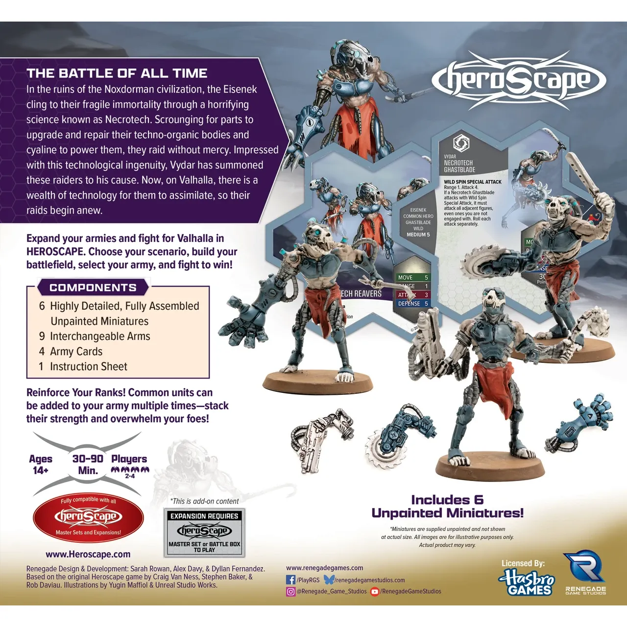 HEROSCAPE THORMUN'S THUNDER UPGRADED NECROTECH REAVERS - Image 2