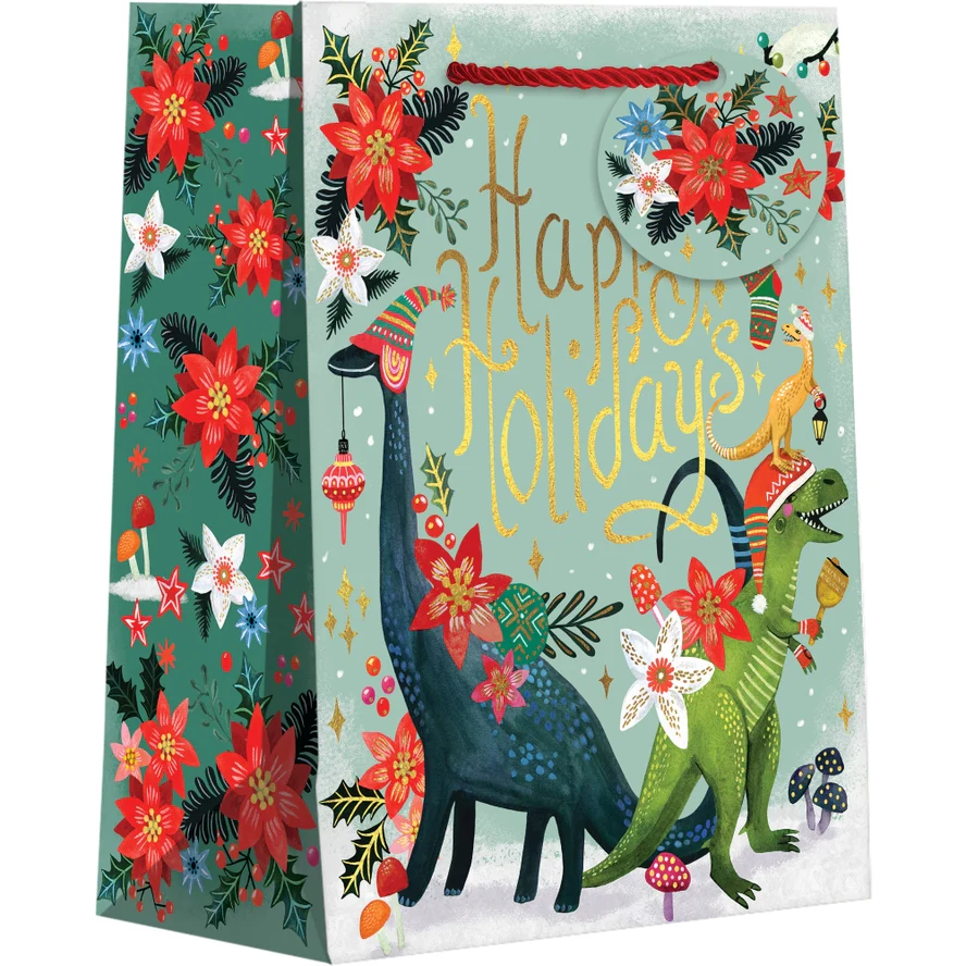HOLIDAY DINOSAURS GIFT BAG