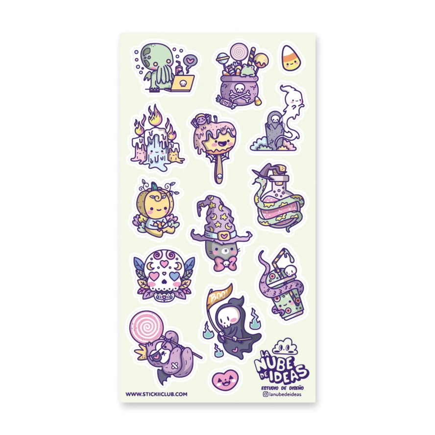 HOLO-HALLOWEEN STICKER SHEET