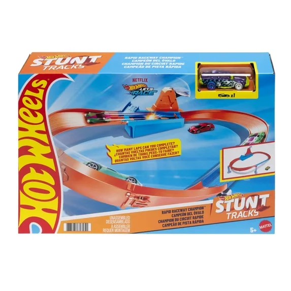 HOT WHEELS STUNT TRACK RAPID RACEWAY CHAMPION