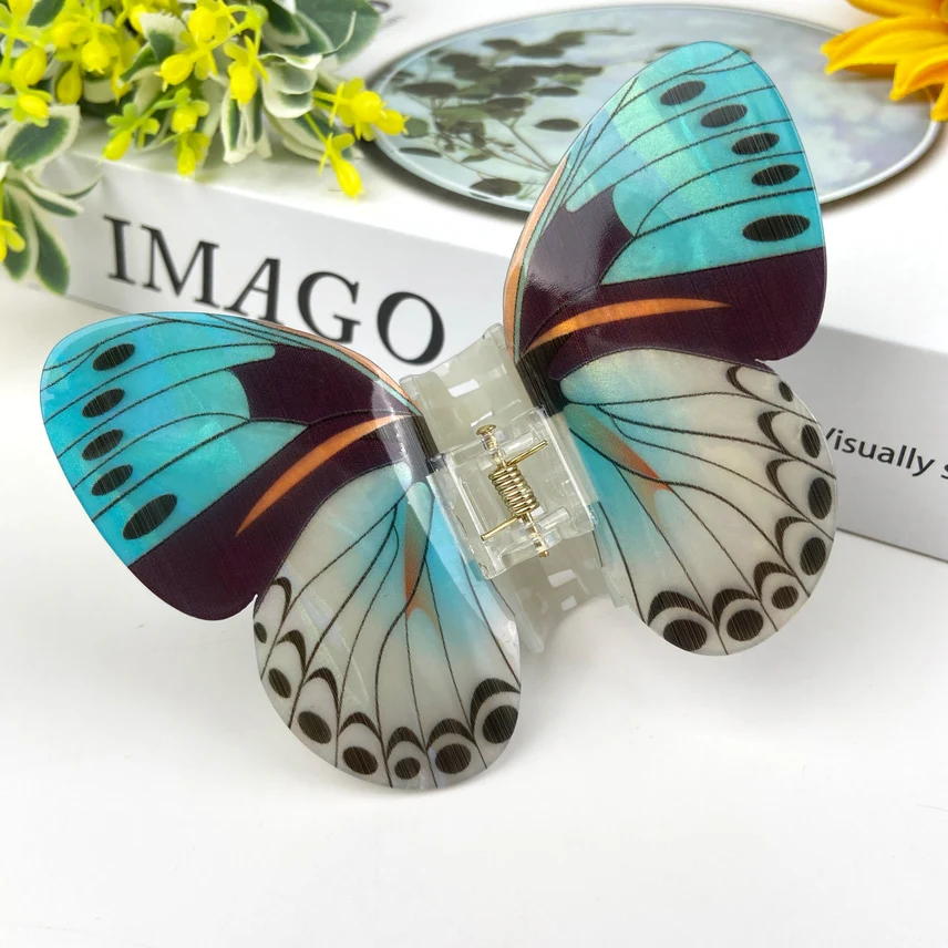 ICE SWALLOWTAIL BUTTERFLY HAIR CLAW CLIP