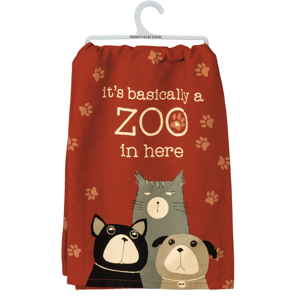 IT'S BASICALLY A ZOO IN HERE TEA TOWEL
