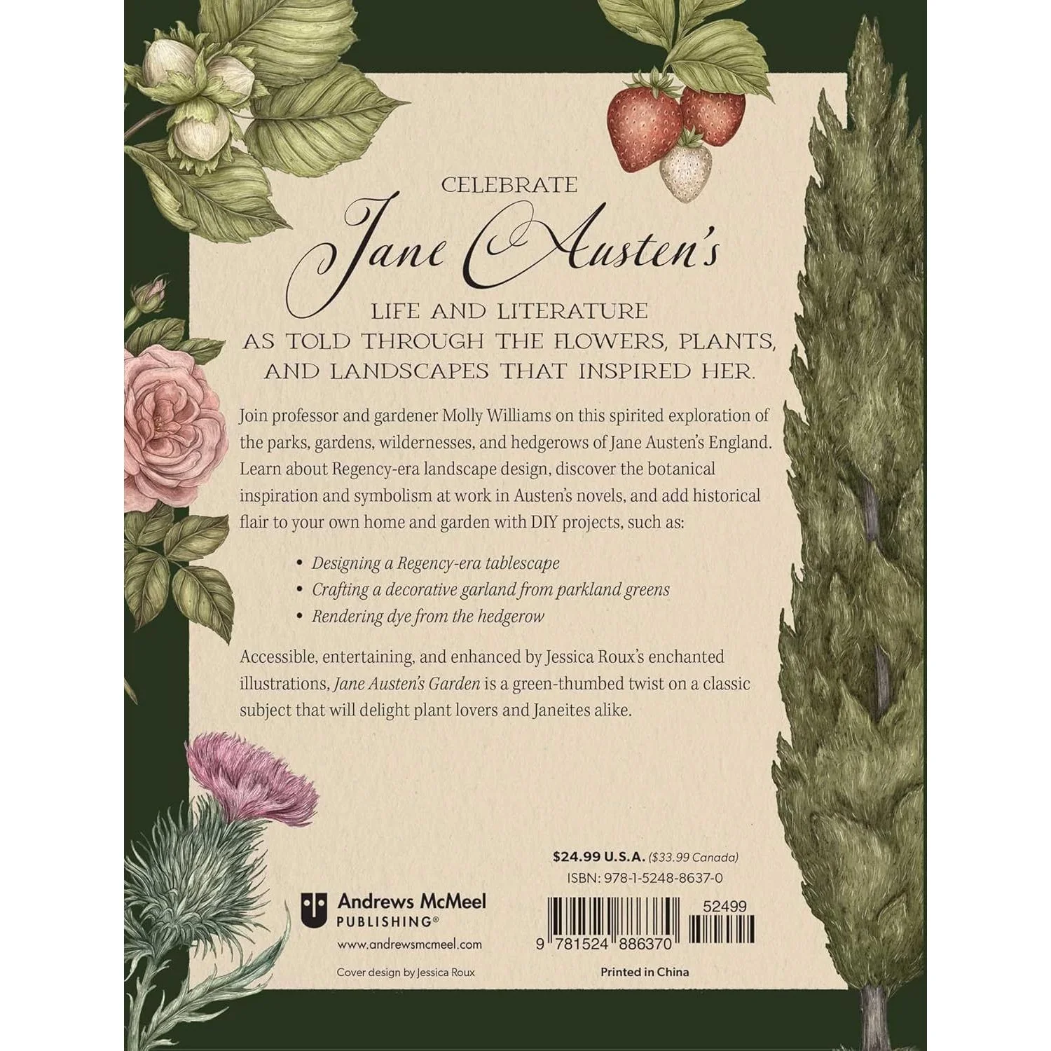JANE AUSTEN'S GARDEN: A BOTANICAL TOUR OF THE CLASSIC GRAPHIC NOVELS BY MOLLY WILLIAMS AND ILLUSTRATED BY JESSICA ROUX - Image 2