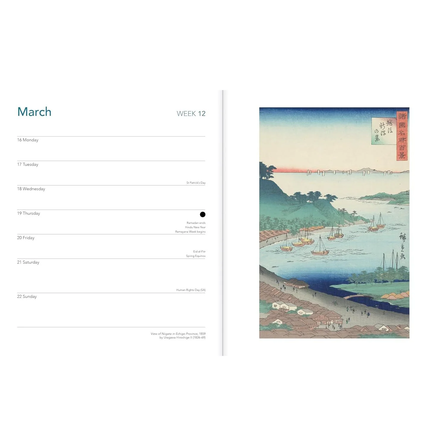 JAPANESE WOODBLOCKS DESK DIARY OR WEEKLY PLANNER 2026 - Image 2