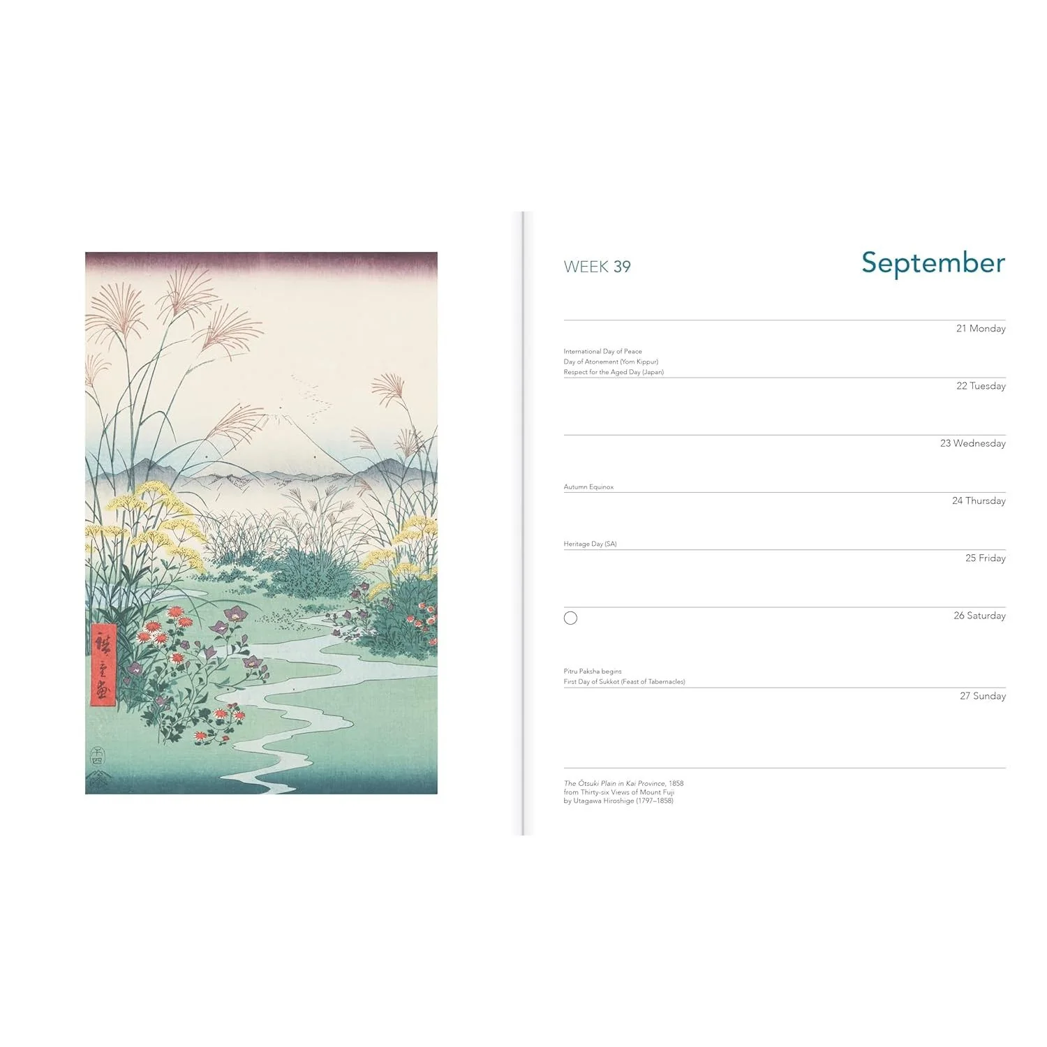 JAPANESE WOODBLOCKS DESK DIARY OR WEEKLY PLANNER 2026 - Image 3