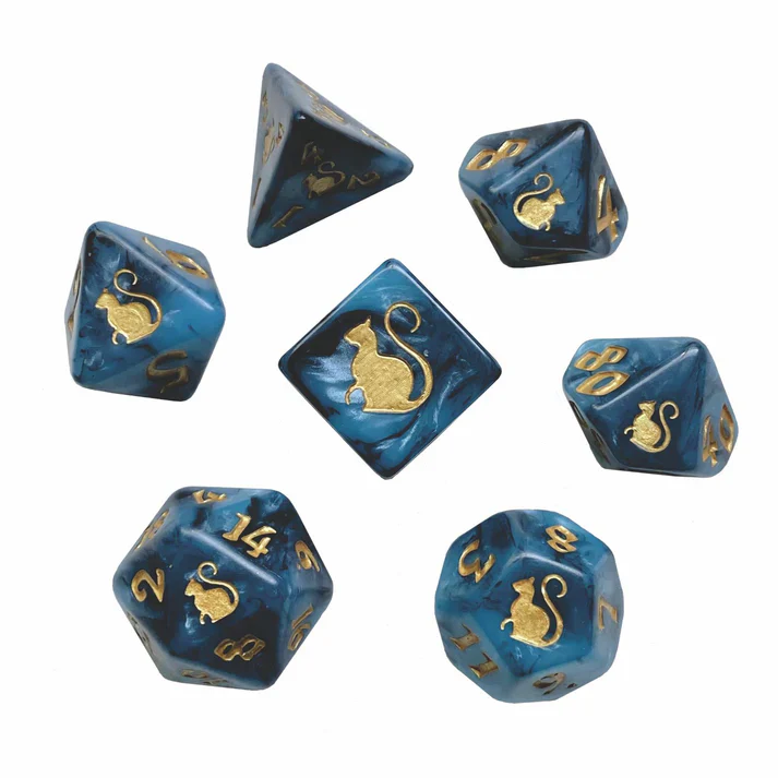 KITTY CLACKS 7 PC DICE SET: BAST - Image 2
