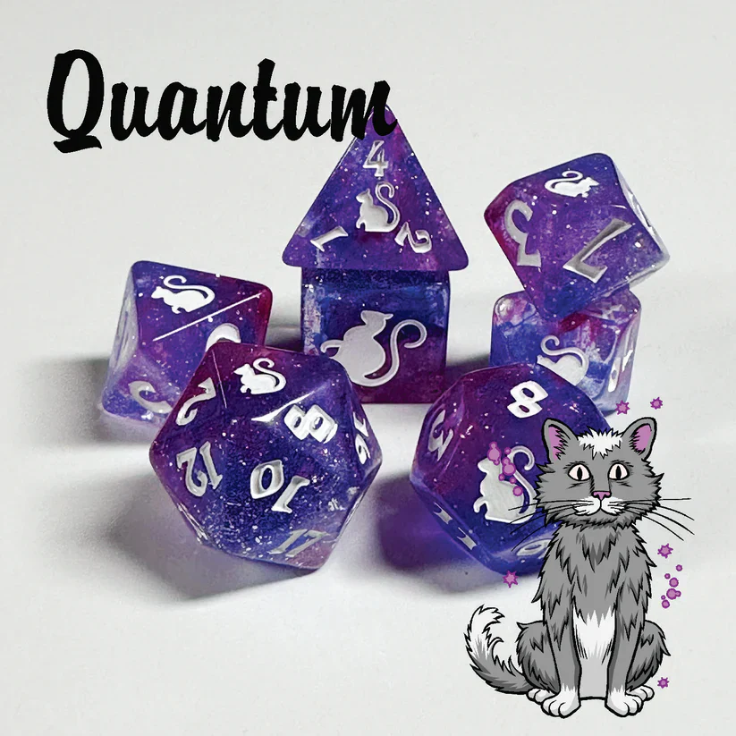 KITTY CLACKS 7 PC DICE SET: QUANTUM