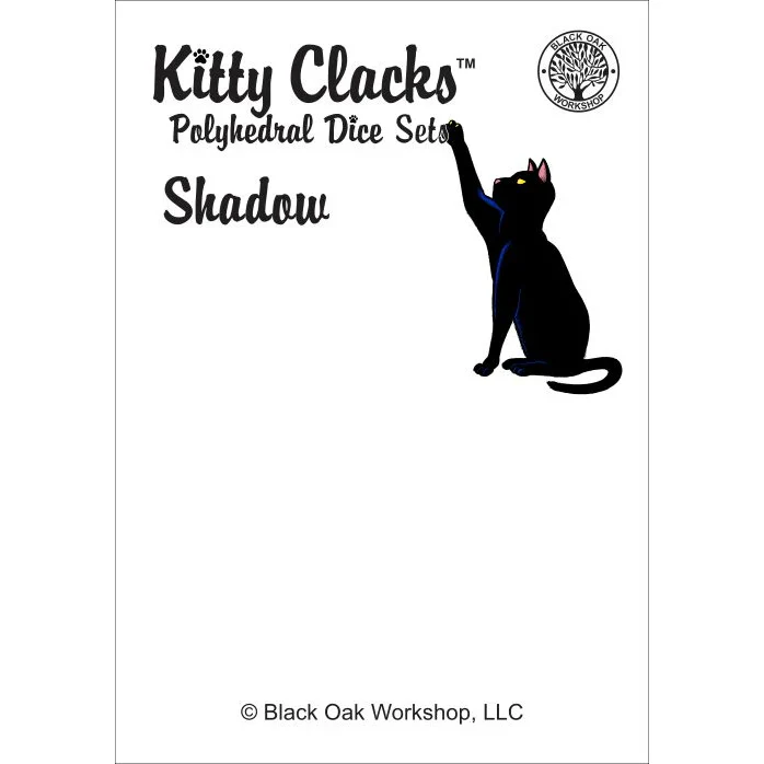 KITTY CLACKS 7 PC DICE SET: SHADOW - Image 2