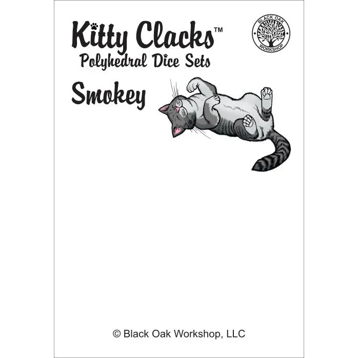 KITTY CLACKS 7 PC DICE SET: SMOKEY - Image 2