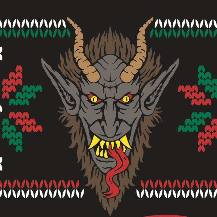 KRAMPUS SWEATER CREW SOCKS BY FOOTCLOTHES - Image 3