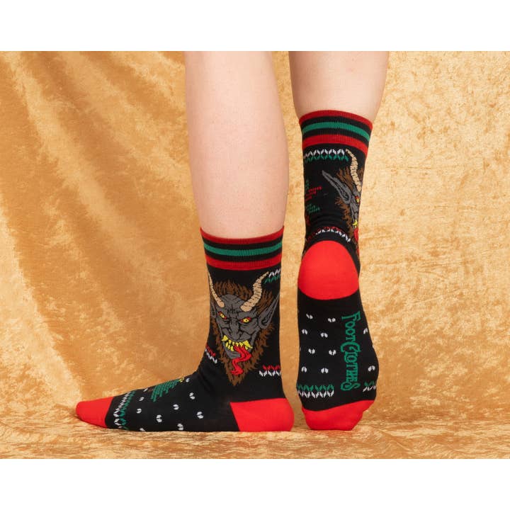 KRAMPUS SWEATER CREW SOCKS BY FOOTCLOTHES - Image 4