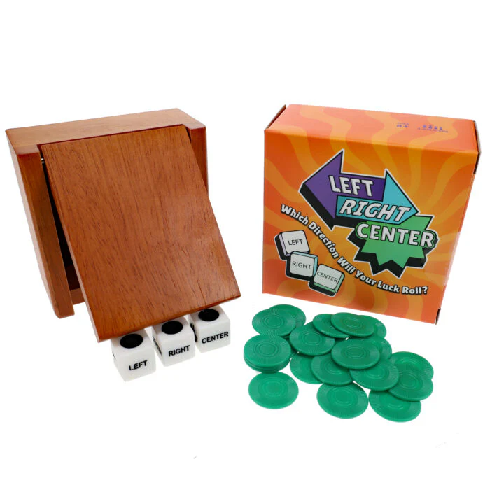 LEFT RIGHT CENTER DICE GAME IN WOODEN BOX (LRC) - Image 2
