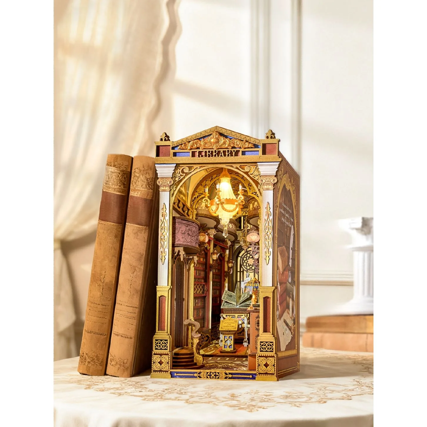 LIBRARY OF WONDERS 3-D WOODEN BOOK NOOK KIT - Image 2