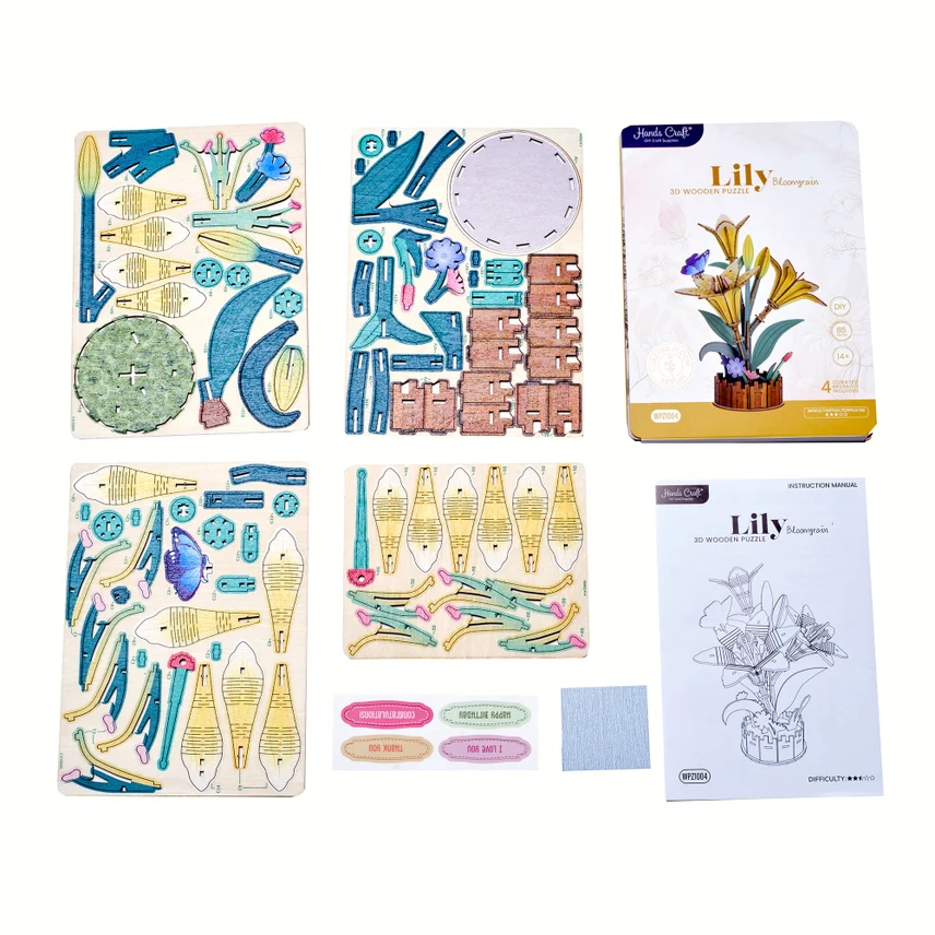 LILLY BLOOMGRAIN 3-D WOODEN MINIATURE KIT - Image 3