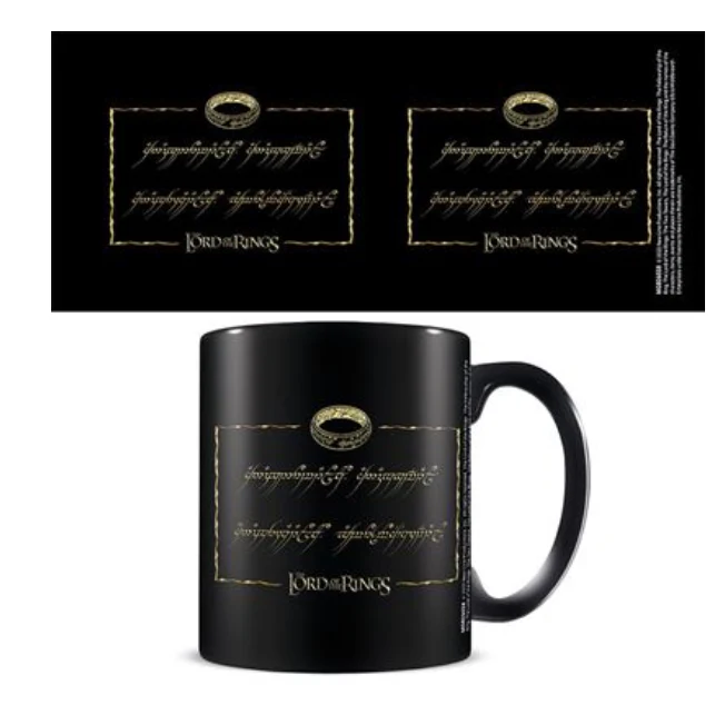 LORD OF THE RINGS ONE RING SCRIPT MUG