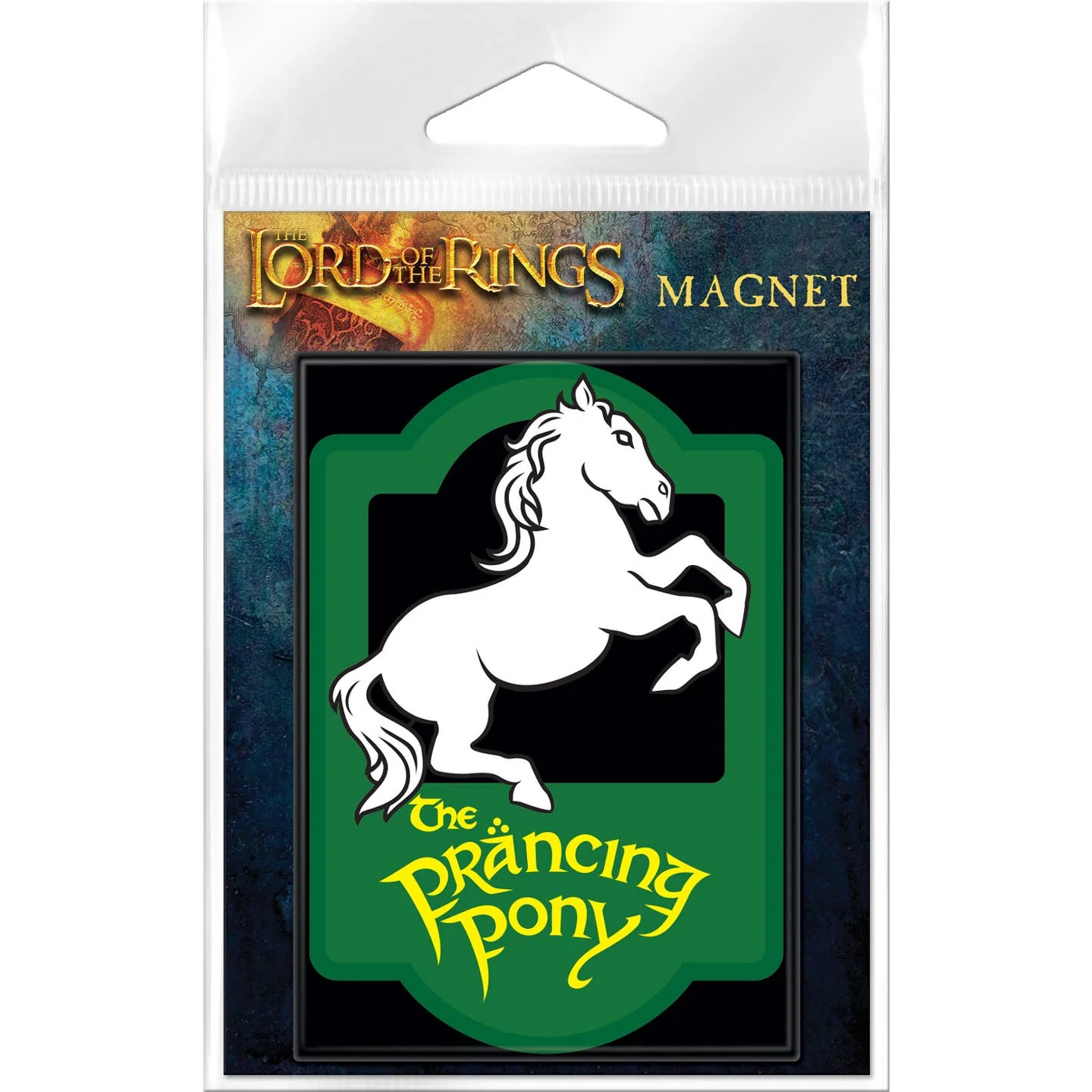 LORD OF THE RINGS THE PRANCING PONY SIGN MAGNET