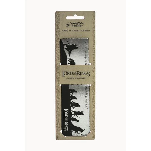 THE LORD OF THE RINGS FELLOWSHIP SILHOUETTE LEATHER BOOKMARK
