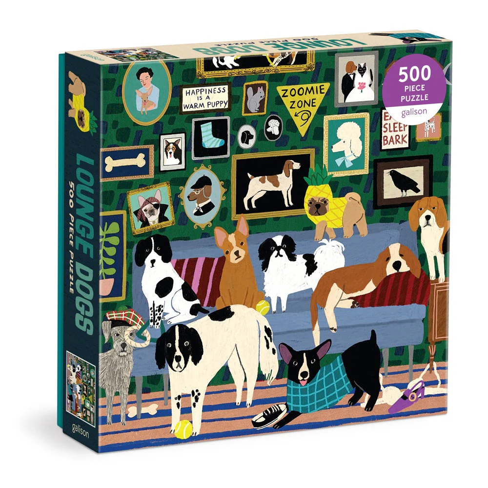LOUNGE DOGS 500PC JIGSAW PUZZLE