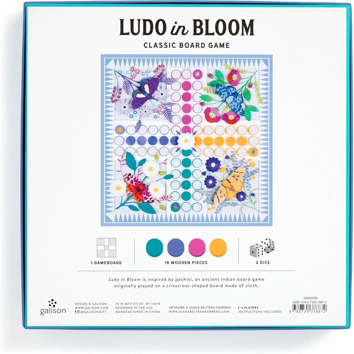 LUDO IN BLOOM BANDANA BOARD GAME - Image 4