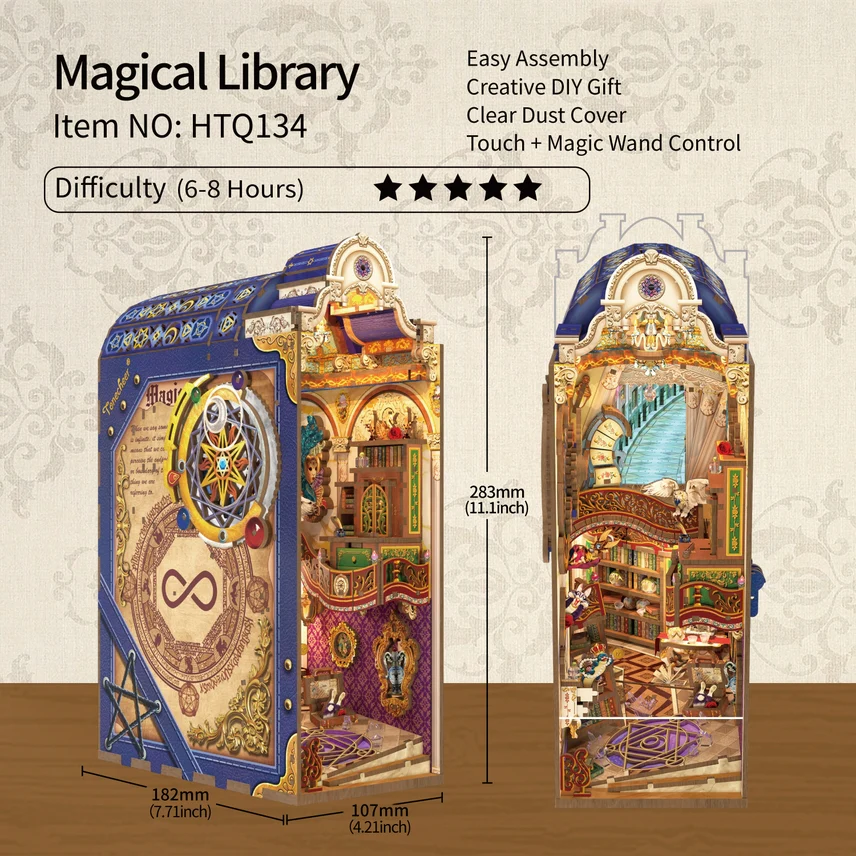 MAGICAL LIBRARY 3D PUZZLE BOOK NOOK KIT - Image 4