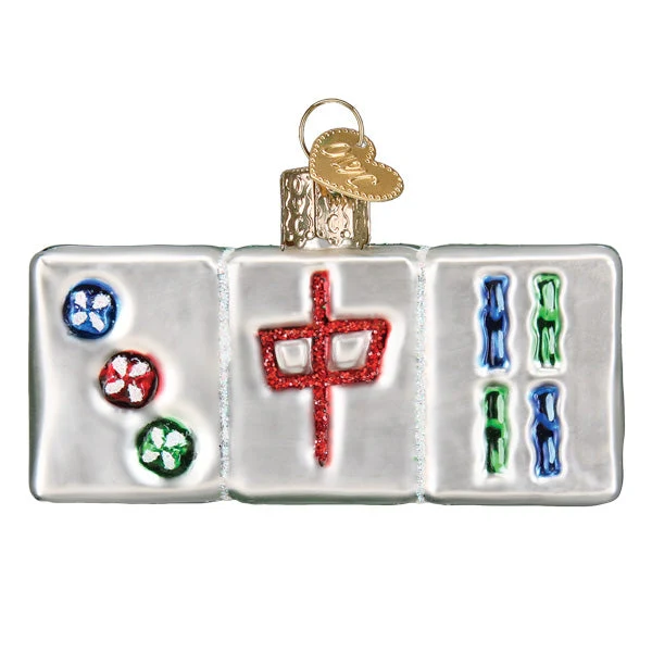 MAHJONG GLASS HOLIDAY ORNAMENT - Image 2