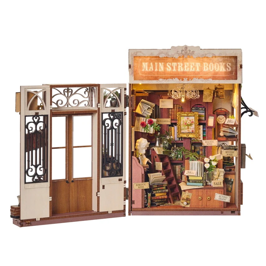 MAIN STREET BOOKS 3-D WOODEN MINIATURE BOOK NOOK KIT - Image 5