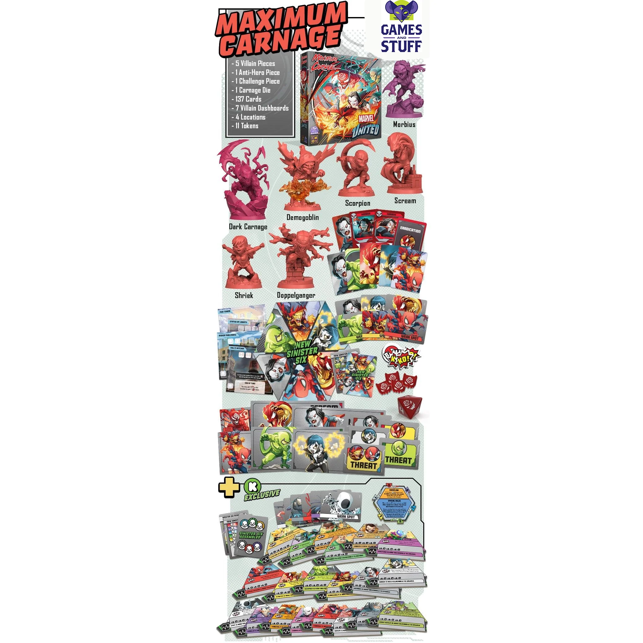MARVEL UNITED MULTIVERSE MAXIMUM CARNAGE KICKSTARTER EDITION - Image 2