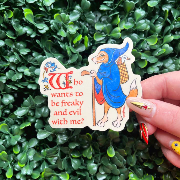 MEDIEVAL FOX VINYL STICKER - Image 2