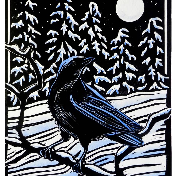 MOLLY HASHIMOTO CROW AND MOON HOLIDAY CARDS - Image 2
