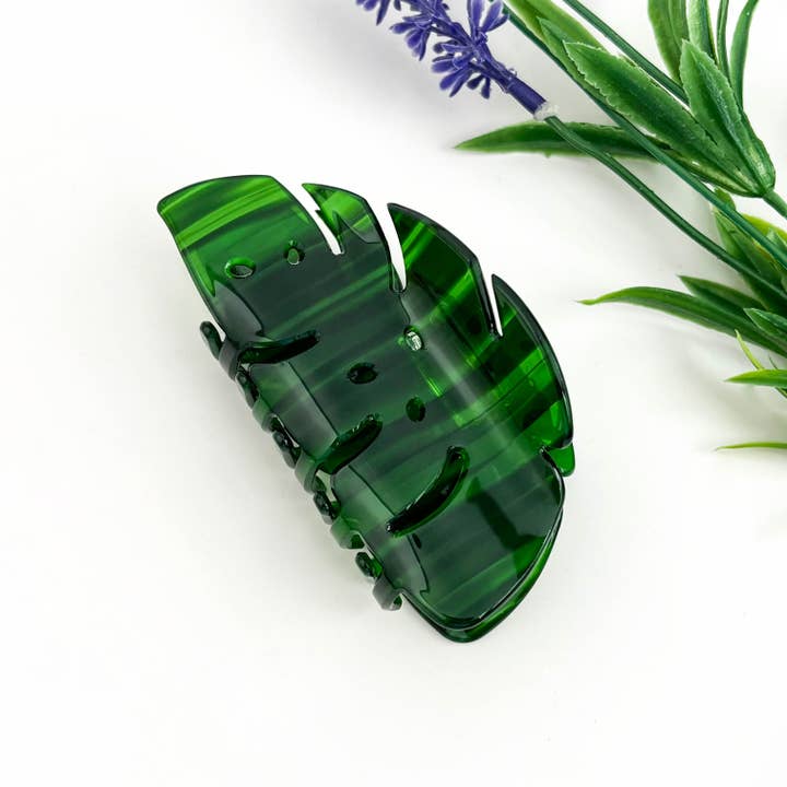 MONSTERA LEAF HAIR CLAW CLIP - Image 2