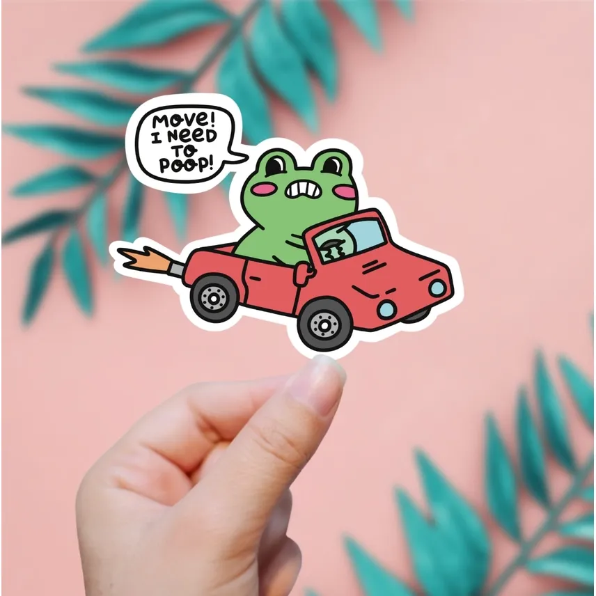 MOVE! I NEED TO POOP! STICKER