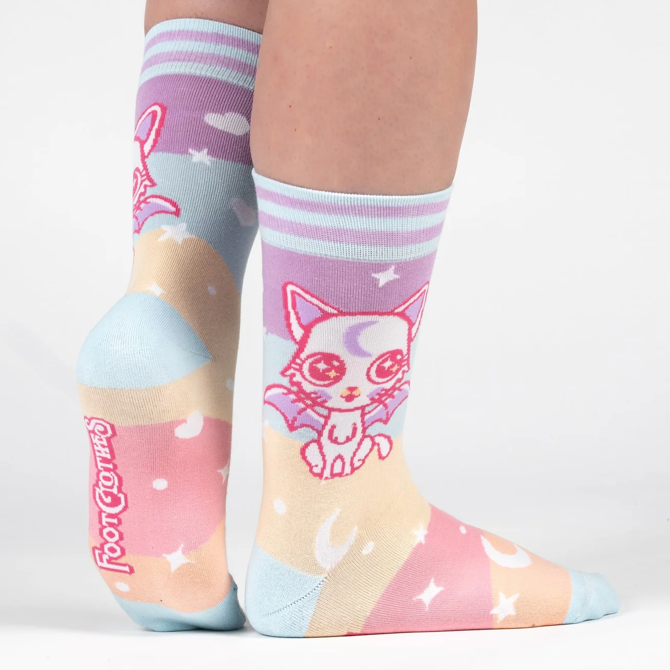 MYSTIC KITTY CREW SOCKS BY FOOTCLOTHES - Image 3