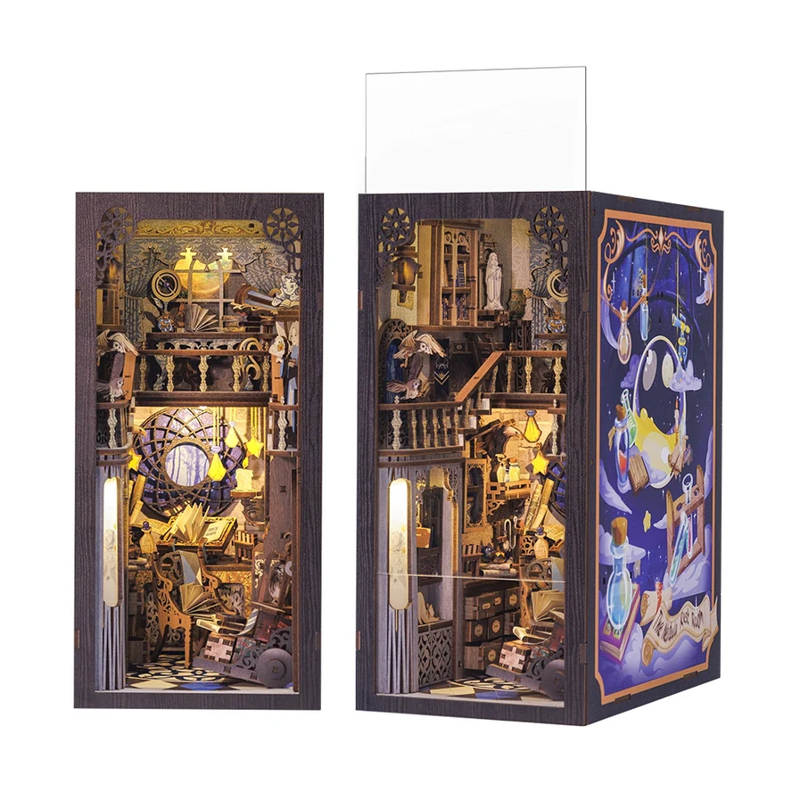 NEBULA ROOM 3-D WOODEN MINIATURE BOOK NOOK KIT - Image 2