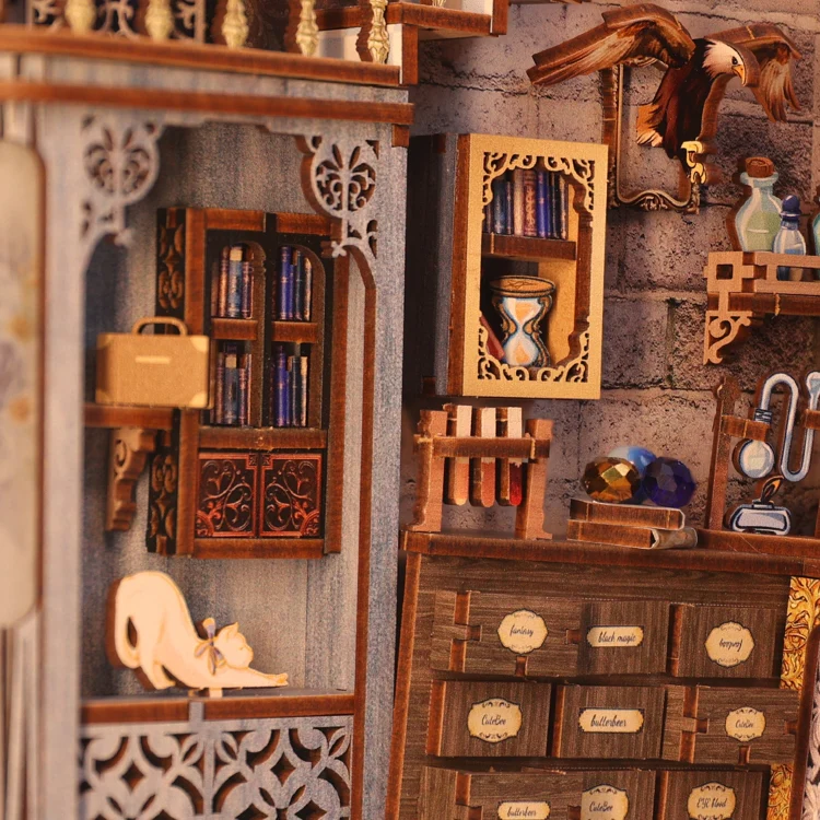 NEBULA ROOM 3-D WOODEN MINIATURE BOOK NOOK KIT - Image 3