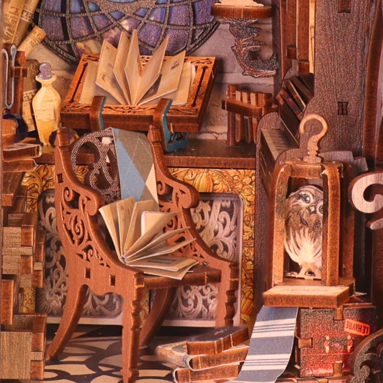 NEBULA ROOM 3-D WOODEN MINIATURE BOOK NOOK KIT - Image 4