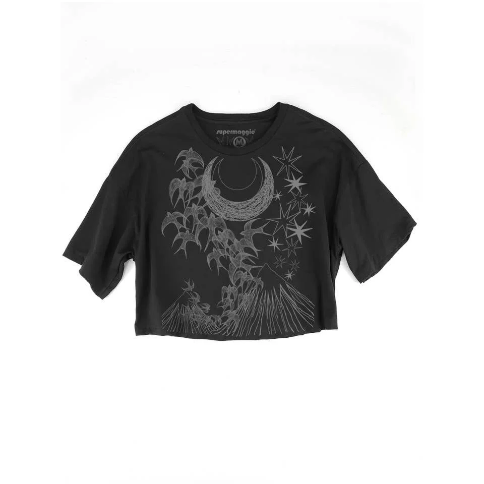 NIGHT FLIGHT CLOVER CROP TEE BY SUPERMAGGIE