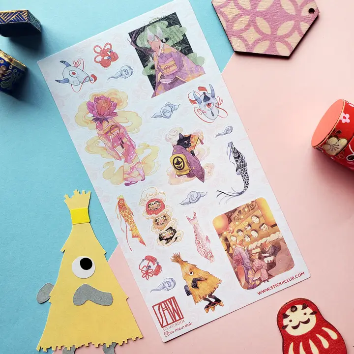 NIGHT OF THE YOKAI STICKER SHEET - Image 2