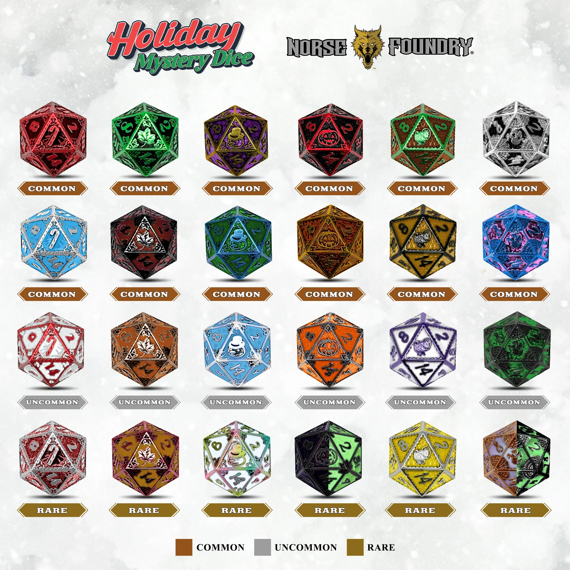 NORSE FOUNDRY HOLIDAY MYSTERY METAL D20 - Image 2