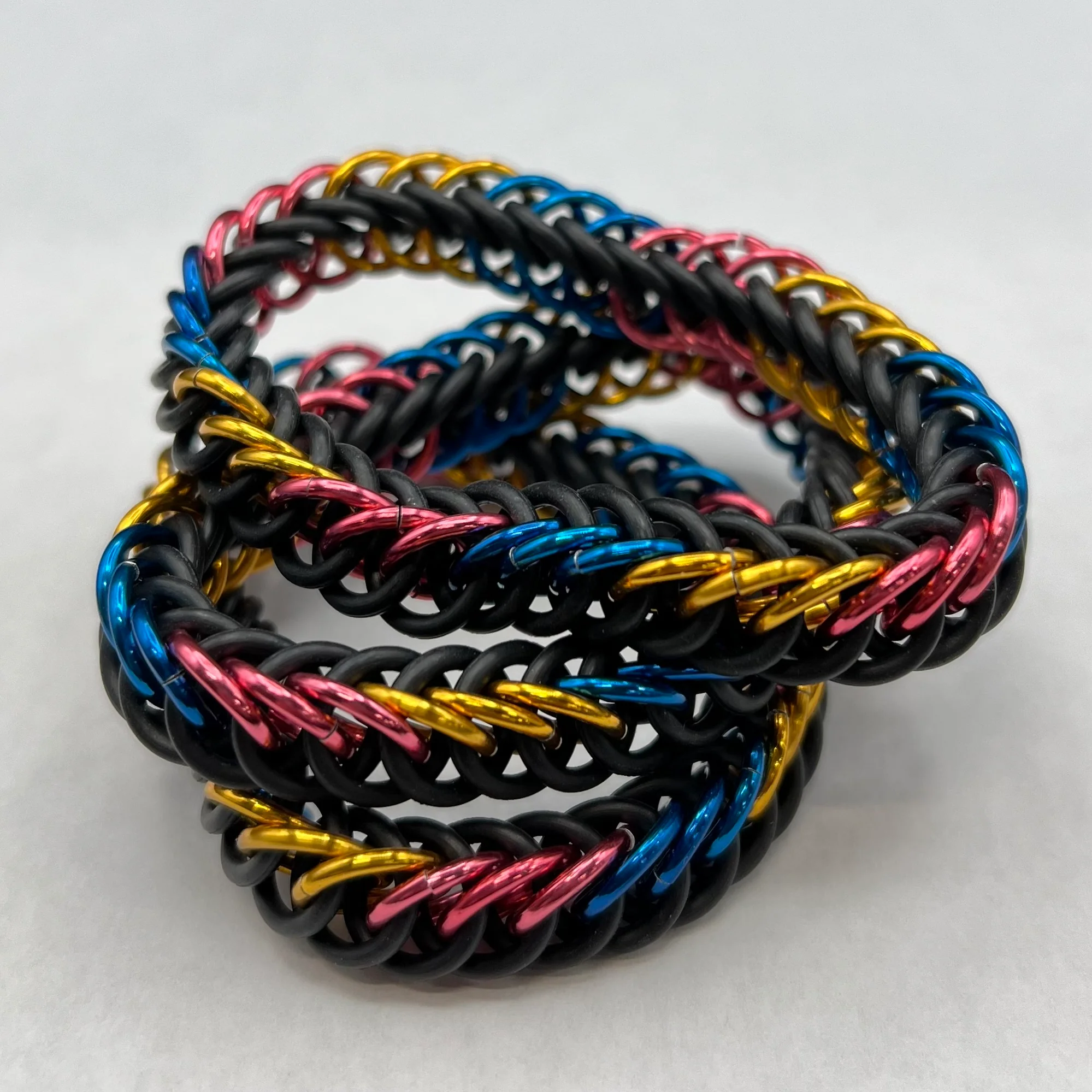 PANSEXUAL PRIDE CHAINMAIL BRACELET - Image 2