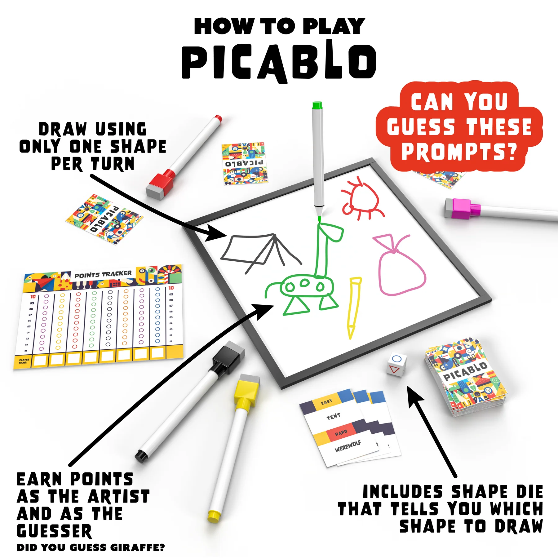 PICABLO THE SHAPE DRAWING PARTY GAME - Image 2