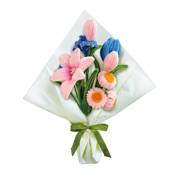 PINK & BLUE CHENILLE FLOWER KIT - Image 2